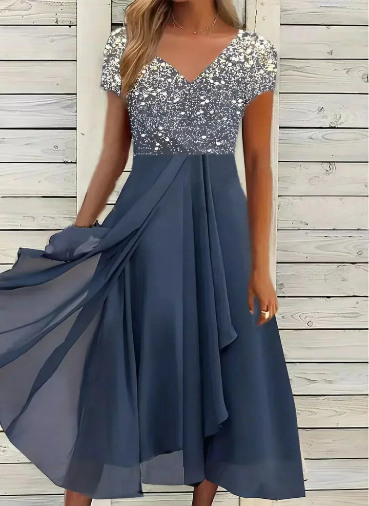 Drune Chiffon-Partykleid