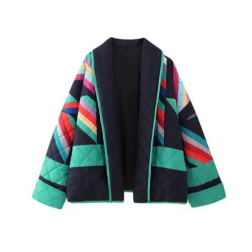 Drune | Jacke mit Ausgestellten Ärmeln Im Patchwork-Stil