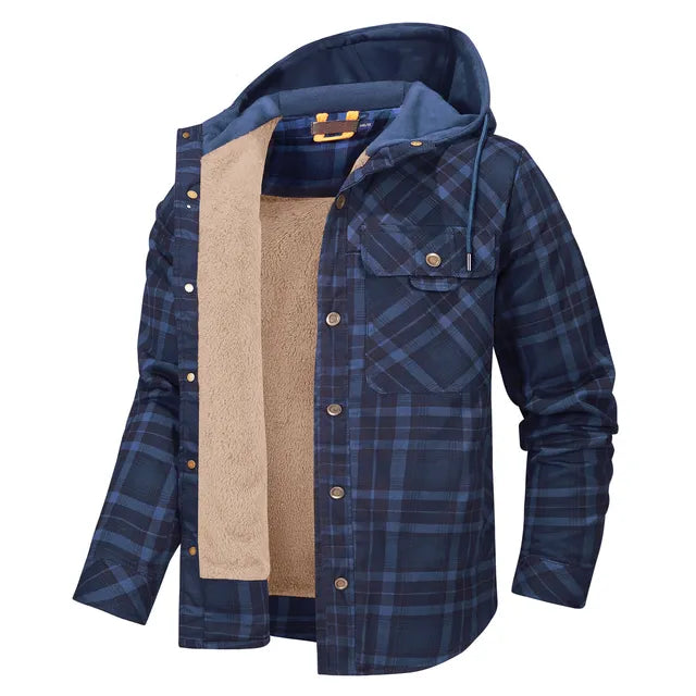 Drune | Warm kariert Hemdjacke