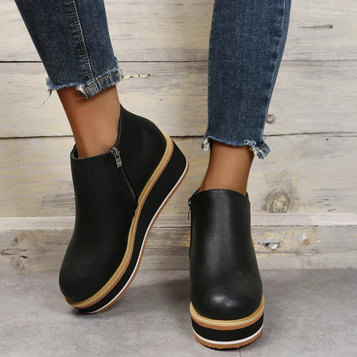 Drune | Stiefeletten mit Reißverschluss und Plateau