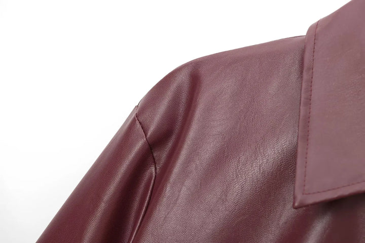 Drune | Lederjacke mit Reißverschluss Vorne und Klassischem Reverskragen