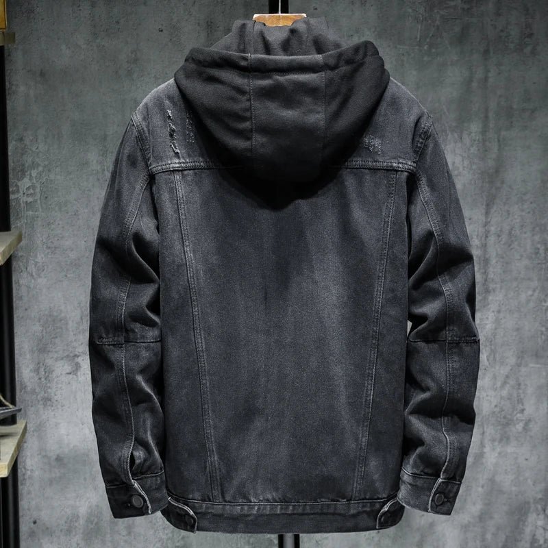 Drune | Jeansjacke mit moderner Kapuze - Elrick