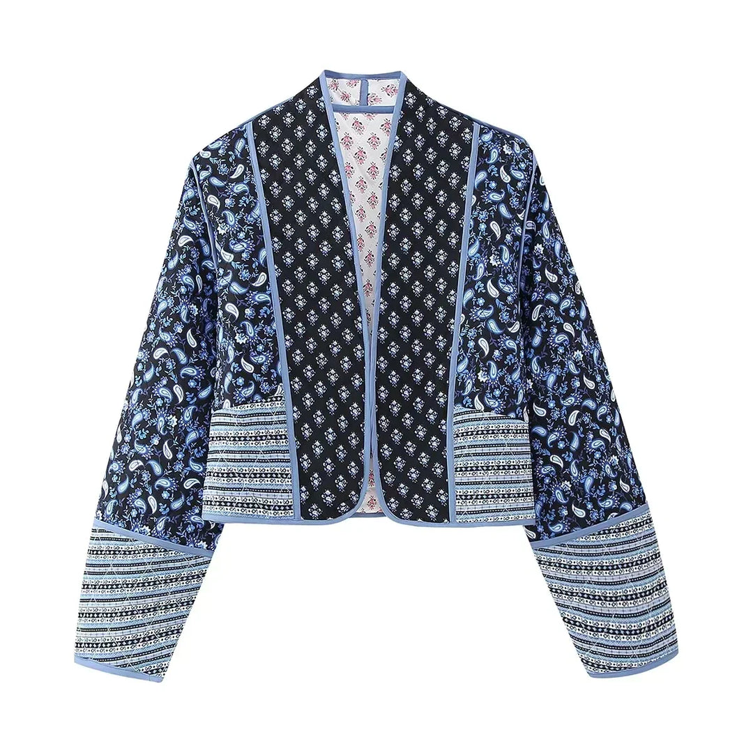 Drune | Vintage-Patchwork-Blumenjacke für Frauen