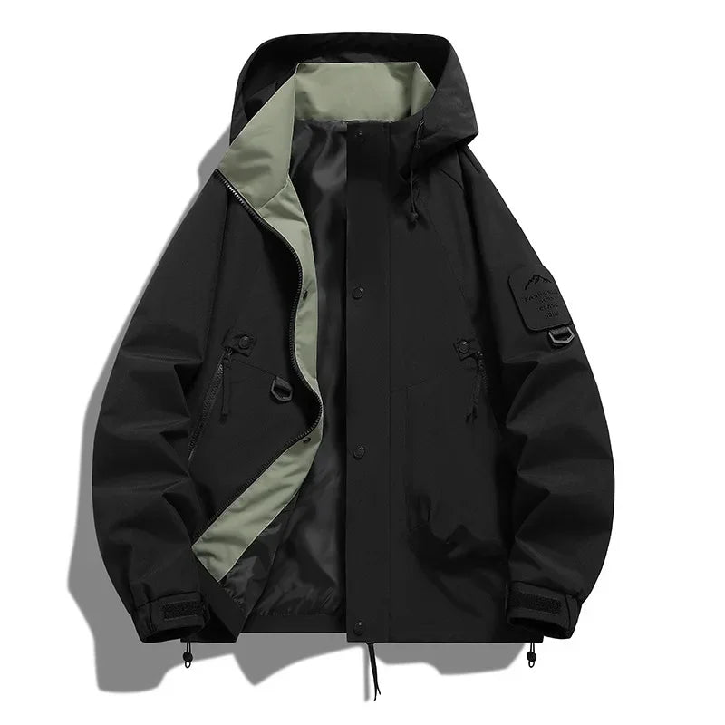 Drune | Unisex Winter Skijacke - Halb Reißverschluss Mit Kapuze