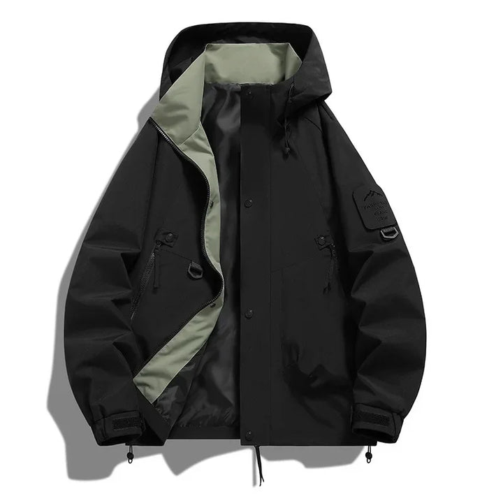 Drune | Unisex Winter Skijacke - Halb Reißverschluss Mit Kapuze