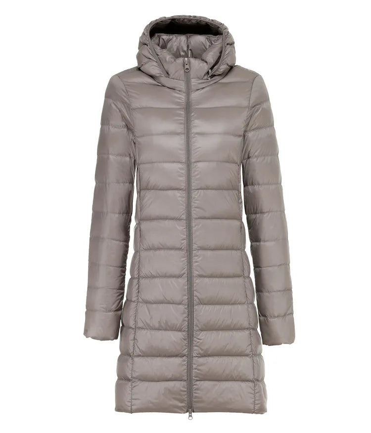 Drune | Lange leichte Daunenjacke