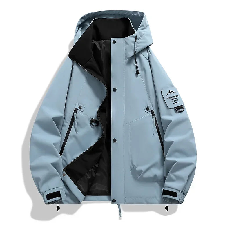 Drune | Unisex Winter Skijacke - Halb Reißverschluss Mit Kapuze