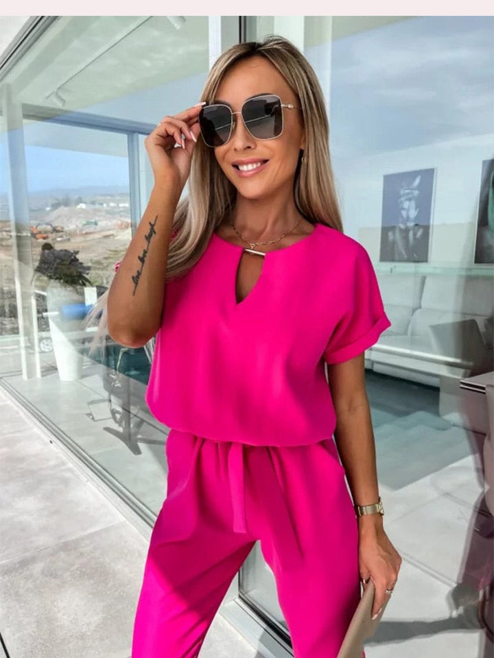 Drune | Elegante Festlicher Kurzarm Damen Overall für Sommer