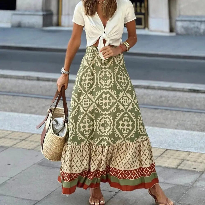 Drune | Boho Print Maxi Rock für Damen
