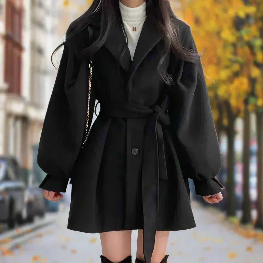 Drune | Langer Damen-Trenchcoat mit Gürtel - Zeitlose Eleganz
