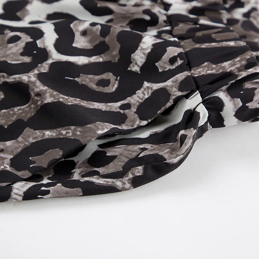 Drune | Weite Hose mit Leopardenmuster