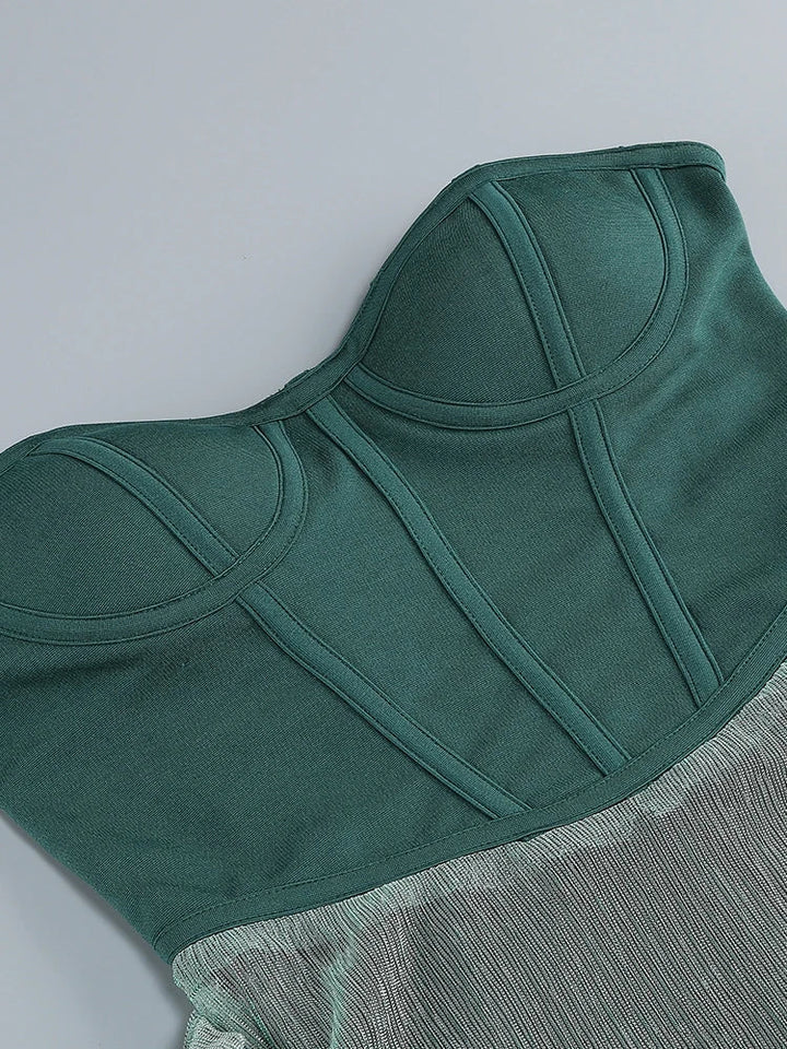 Drune | Glitzer Rückenfrei Abend Maxi Kleid