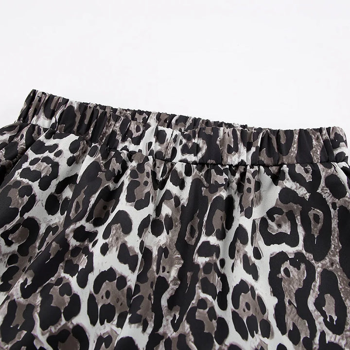 Drune | Weite Hose mit Leopardenmuster