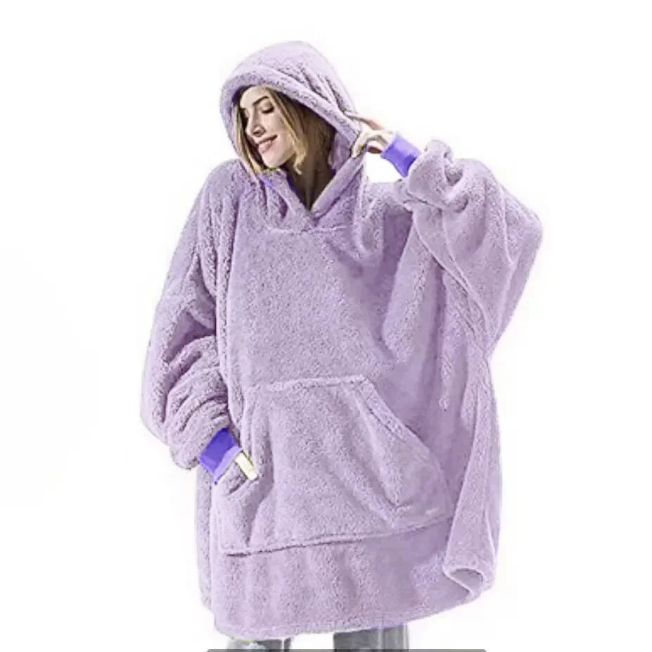 Drune | Übergroßer Flanell-Decken-Hoodie für Männer & Frauen