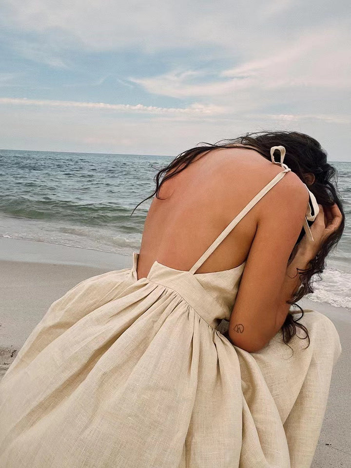Drune | Atmungsaktives Sommerkleid Aus Leinen Für Damen