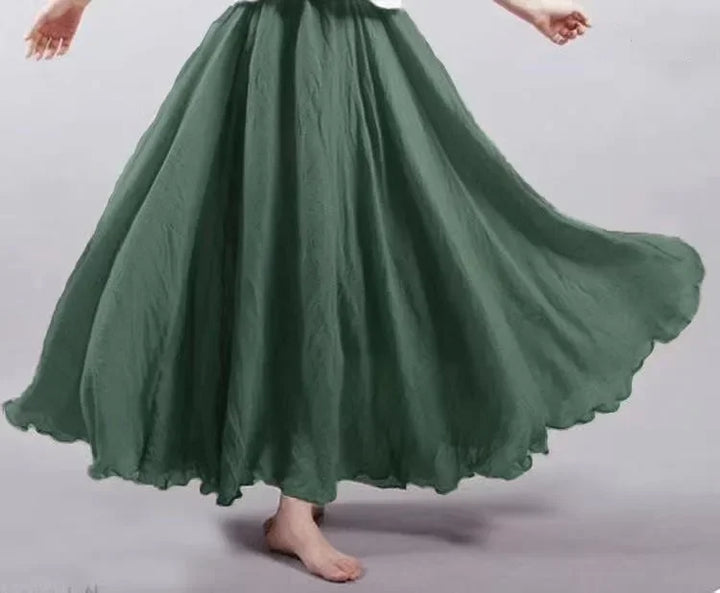 Drune | Mode Baumwolle Leinen Kleidung Frauen Röcke Maxi Y2K Elegant Strand Saia Ropa Mujer Lässiges Kleid Boho Lange Röcke Faldas Harajuku