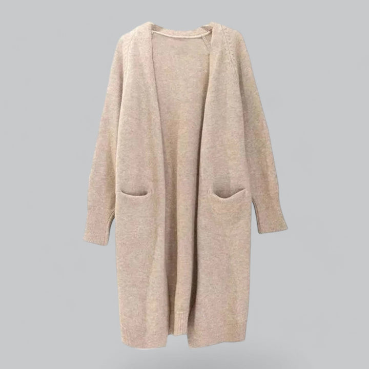 Drune | Klassischer Langer Cashmere Strickjacke Für Frauen