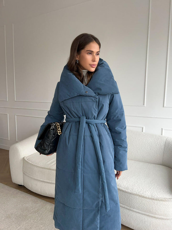 Drune | Langer Wintermantel mit breitem elegantem Kragen