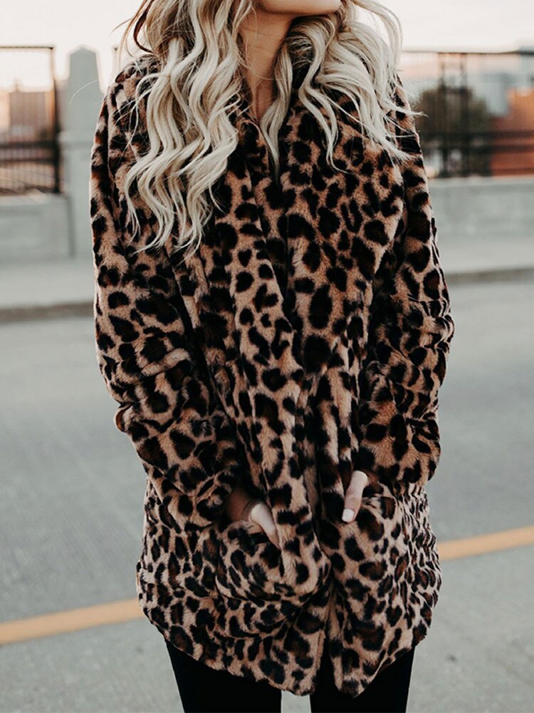 Drune | Leopard Wintermantel