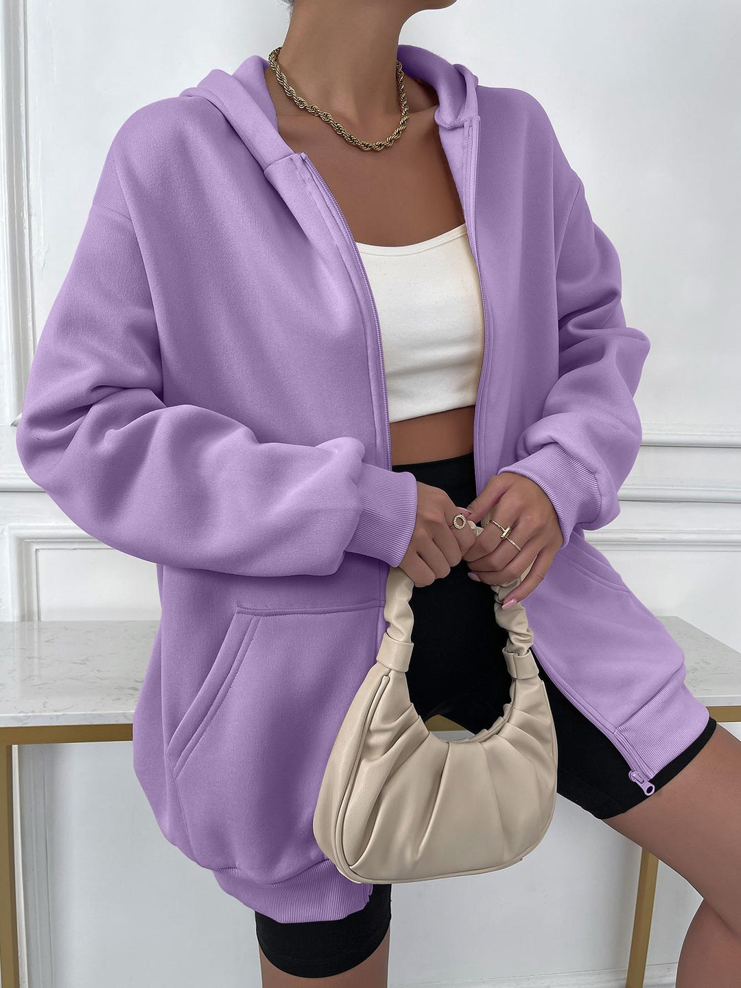 Drune | Vest mit Reißverschluss und Kapuze für Damen