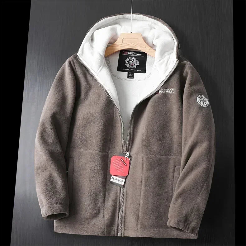Drune | Extra warme Zip Kapuzenjacke