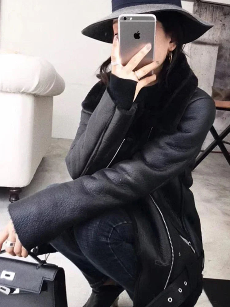 Drune - Dicke Faux-Lederjacke