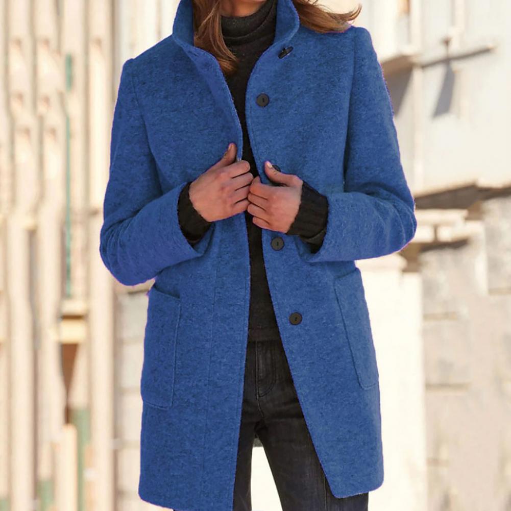 Drune | Elegante Lange Jacke mit Stehkragen