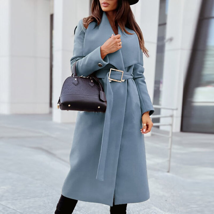 Drune | elegante lange Damenjacke mit Gürtel