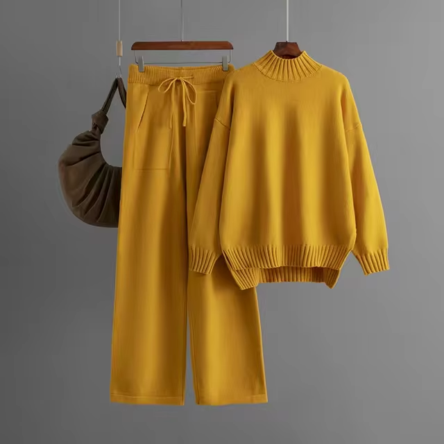 Drune | Stilvolles Set Aus Langärmeligem Pullover Und Gerader Hose