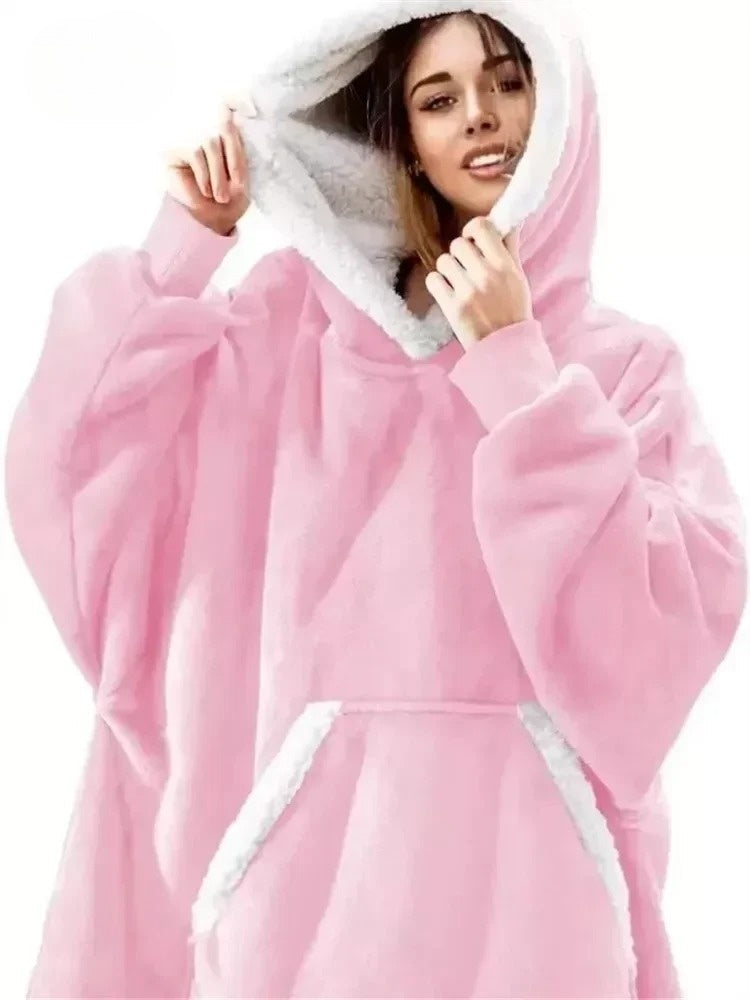 Drune | Oversize Hoodie-Decke mit Kapuze - Weicher Fleece Pullover für Damen & Herren, Perfekt für Zuhause & Winter