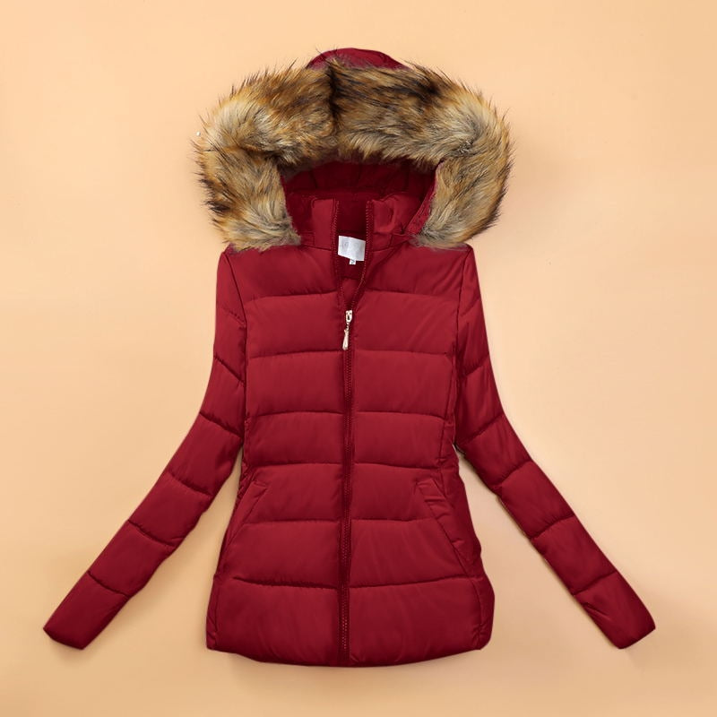 Drune | Winterjacke mit Kunstfellkragen für Damen