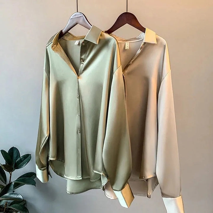 Drune | Damenbekleidung Seidenhemd Vintage Bluse