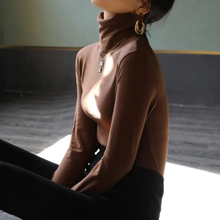 Drune | Rollkragenpullover mit Slim Fit - Weiches Basic Longsleeve für Herbst & Winter