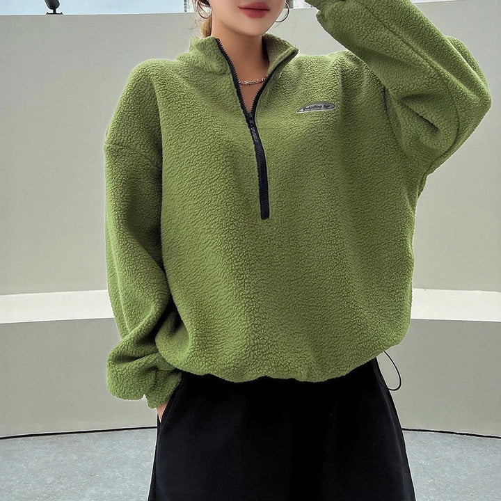 Drune | Sweatshirt mit Halbreißverschluss und Kapuzenpullover