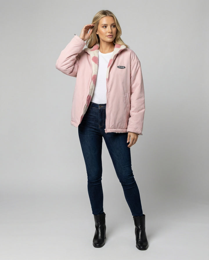 Damen Winterjacke aus Polyester mit Herz-Muster & Wärmender Fütterung | Drune