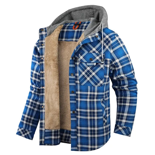 Drune | Warm kariert Hemdjacke