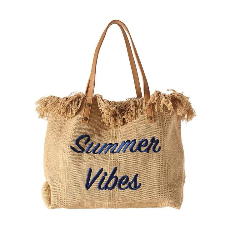Drune Sommer Vibes Strandtasche | Bunte Strandtasche mit sommerlichem Aufdruck