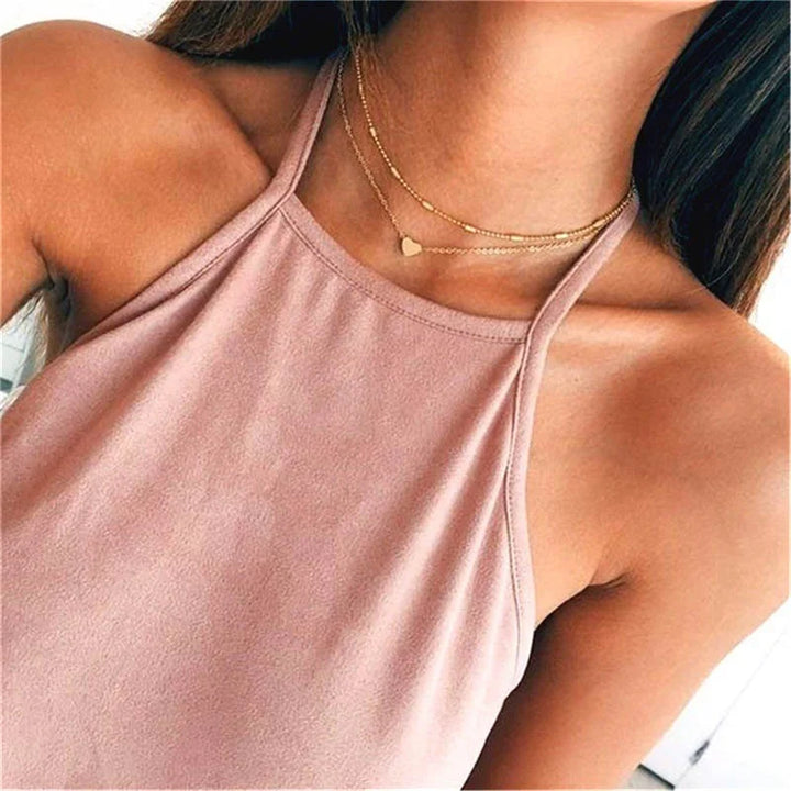 Drune | Perlen Choker Herz Halskette Für Frauen