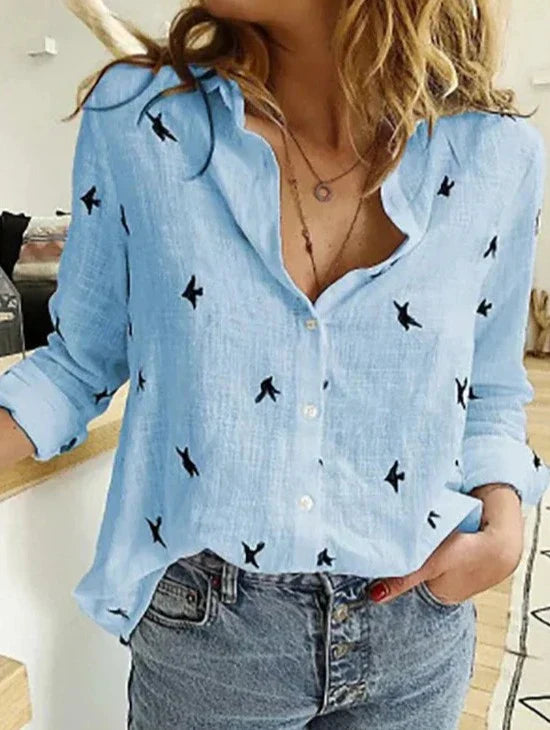 Drune | Elegantes, lässiges Langarmshirt für Damen aus Polyester