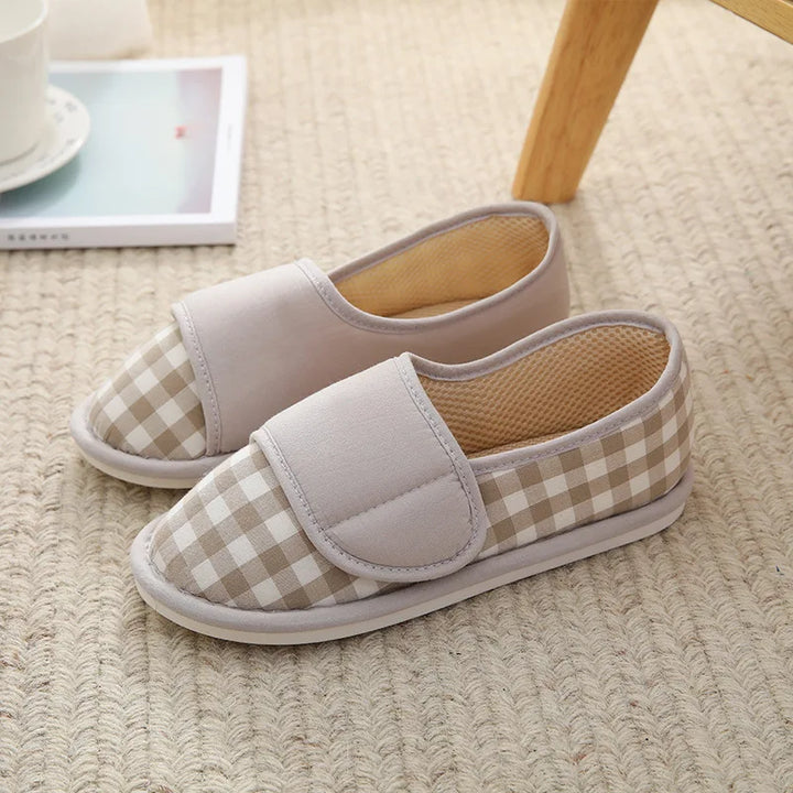 Drune | Damen Diabetiker Hausschuhe Mit Verstellbarem Verschluss