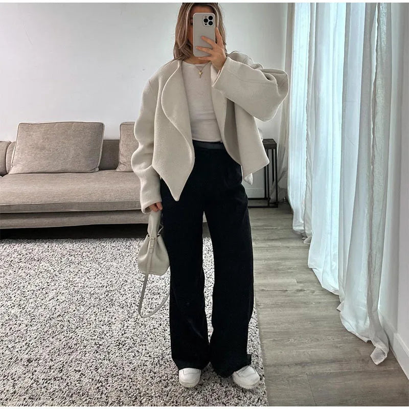Drune | Wollmischung Lässiger Schnitt Asymmetrisches Design Modischer Stil