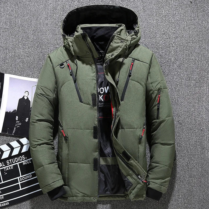 Drune - Herren-Winterjacke - Warme, schlanke Daunenjacke mit Kapuze