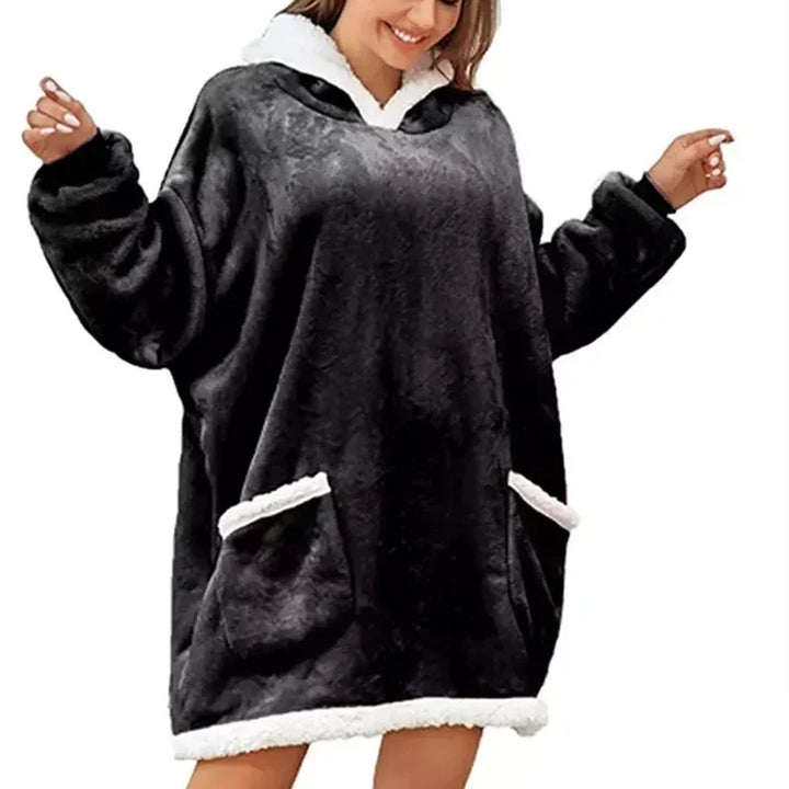 Drune | Oversize Hoodie-Decke mit Kapuze - Weicher Fleece Pullover für Damen & Herren, Perfekt für Zuhause & Winter