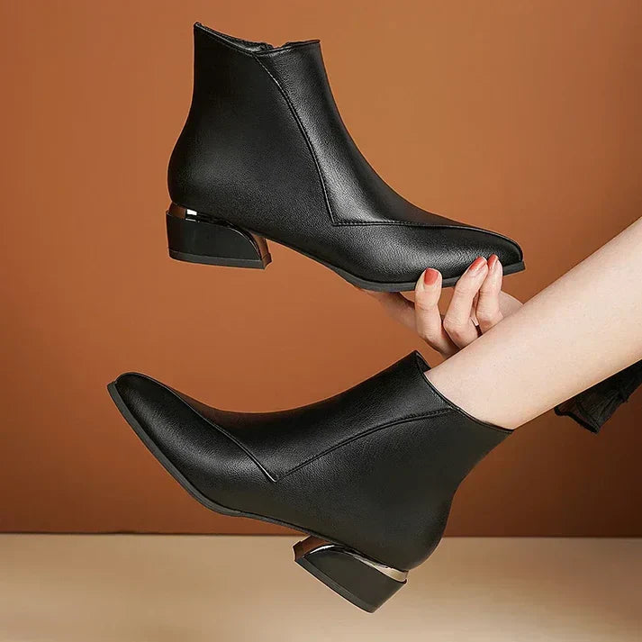 Drune | stiefeletten mit reißverschluss trendiger blockabsatz
