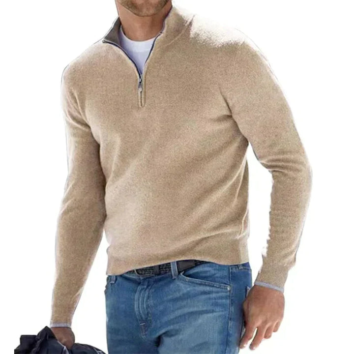 Drune | Polo Stylischer Reißverschluss Pullover für Herren