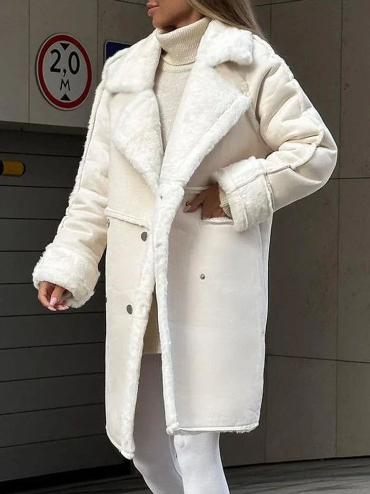 Drune - Lange Kunstpelzjacke