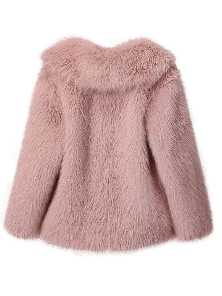 Drune - Schlanker Faux Fur Mantel