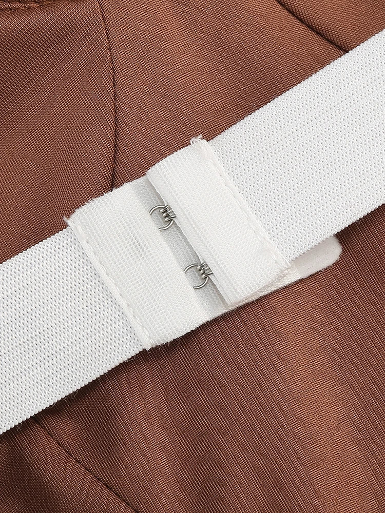 Drune | Glitzer Rückenfrei Abend Maxi Kleid