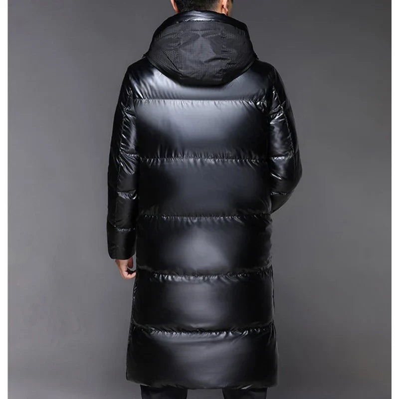 Drune | Schwarze Winterdoudoune Mit Kapuze Für Männer