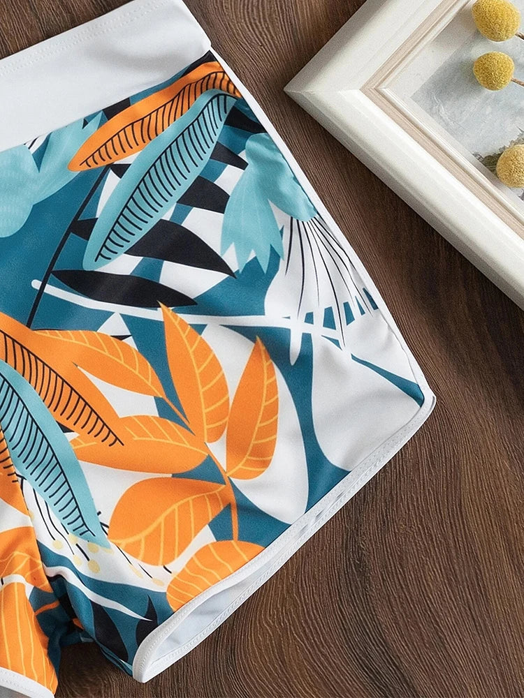 Drune | Bikini-Set mit hoher Taille und Print